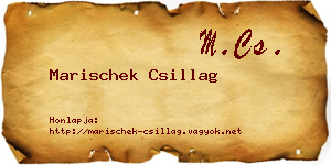 Marischek Csillag névjegykártya